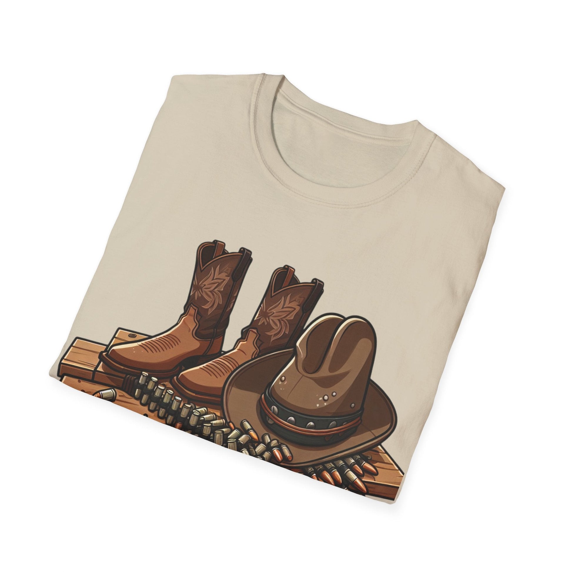 Rustic Cowboy T-Shirt, Western Apparel, Country Gifts, Outdoor Adventures, Rodeo Wear, Unisex Graphic Tee - SJM Print Store