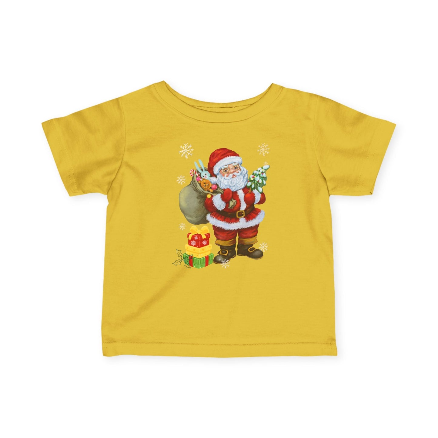 Santa Claus Infant Fine Jersey Tee - Holiday Shirt for Babies, Christmas Gift, Cute Kid's Apparel, Baby Shower Present, Festive [...] - SJM Print Store