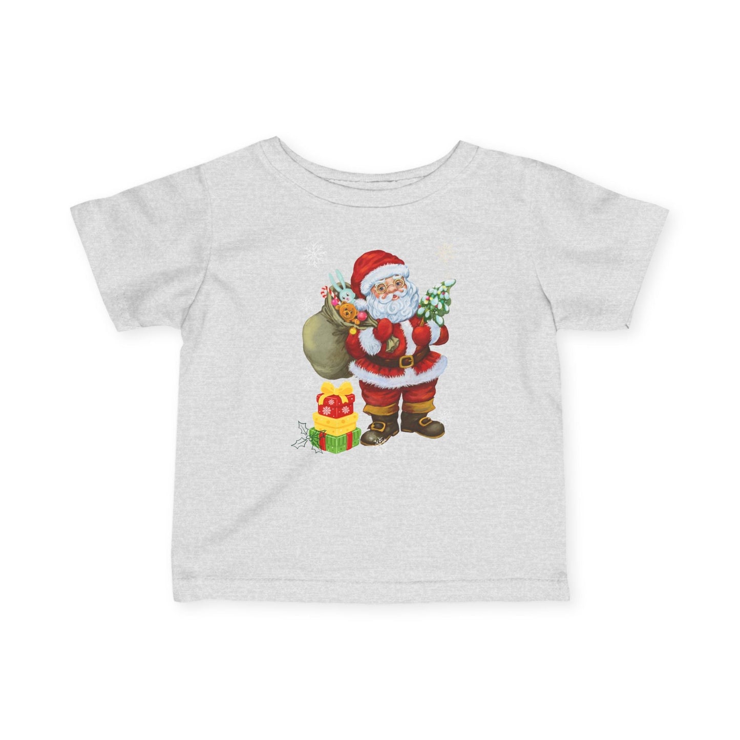 Santa Claus Infant Fine Jersey Tee - Holiday Shirt for Babies, Christmas Gift, Cute Kid's Apparel, Baby Shower Present, Festive [...] - SJM Print Store