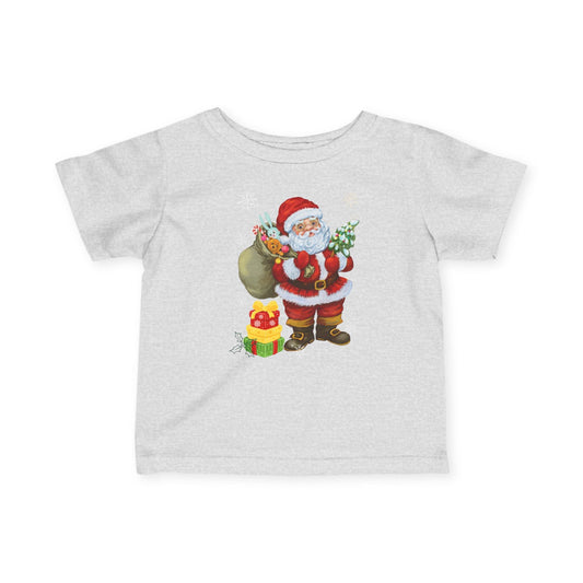Santa Claus Infant Fine Jersey Tee - Holiday Shirt for Babies, Christmas Gift, Cute Kid's Apparel, Baby Shower Present, Festive [...] - SJM Print Store