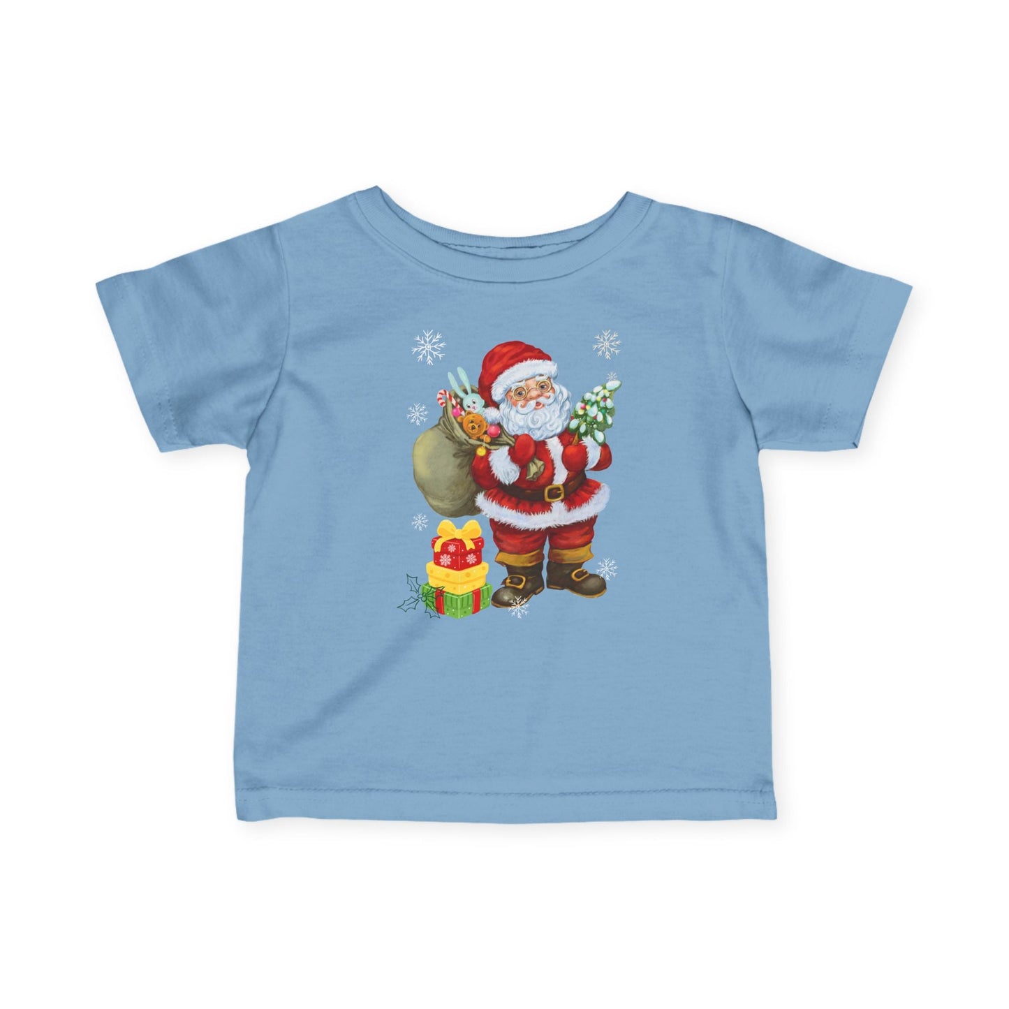 Santa Claus Infant Fine Jersey Tee - Holiday Shirt for Babies, Christmas Gift, Cute Kid's Apparel, Baby Shower Present, Festive [...] - SJM Print Store