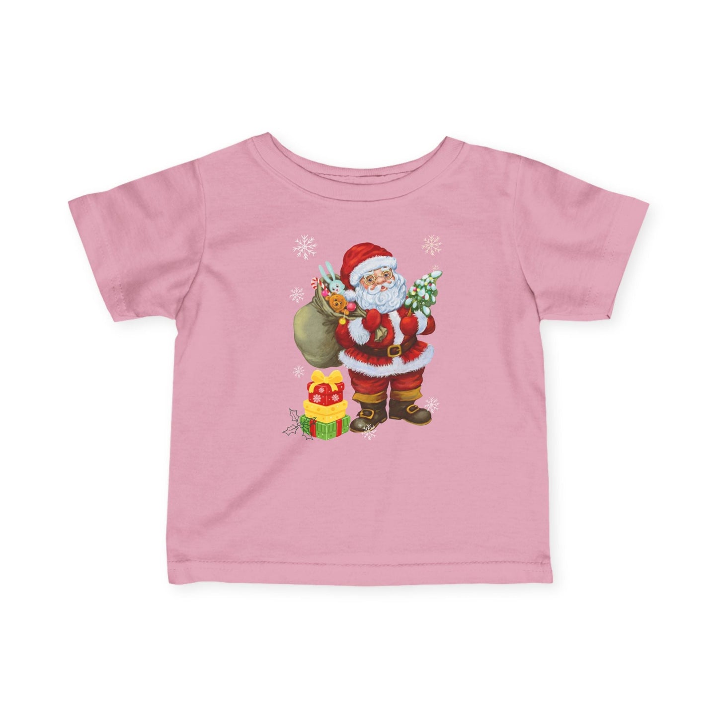 Santa Claus Infant Fine Jersey Tee - Holiday Shirt for Babies, Christmas Gift, Cute Kid's Apparel, Baby Shower Present, Festive [...] - SJM Print Store