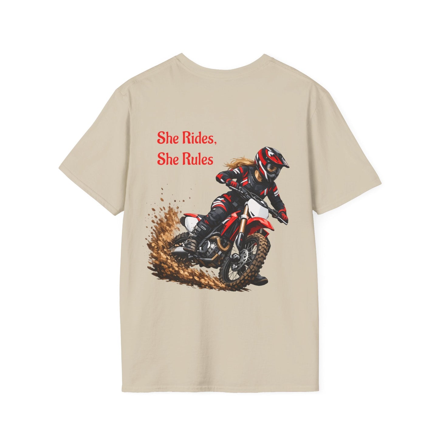 She Rides, She Rules Dirt Bike T-Shirt - SJM Print Store