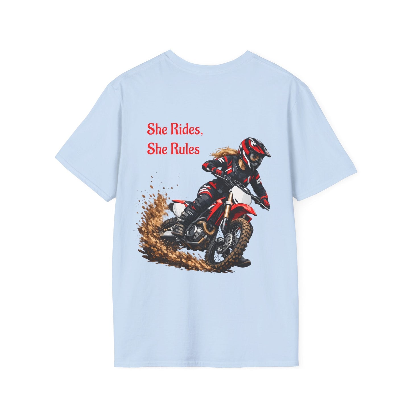 She Rides, She Rules Dirt Bike T-Shirt - SJM Print Store