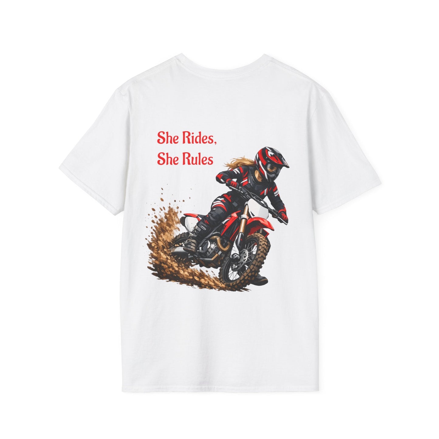 She Rides, She Rules Dirt Bike T-Shirt - SJM Print Store