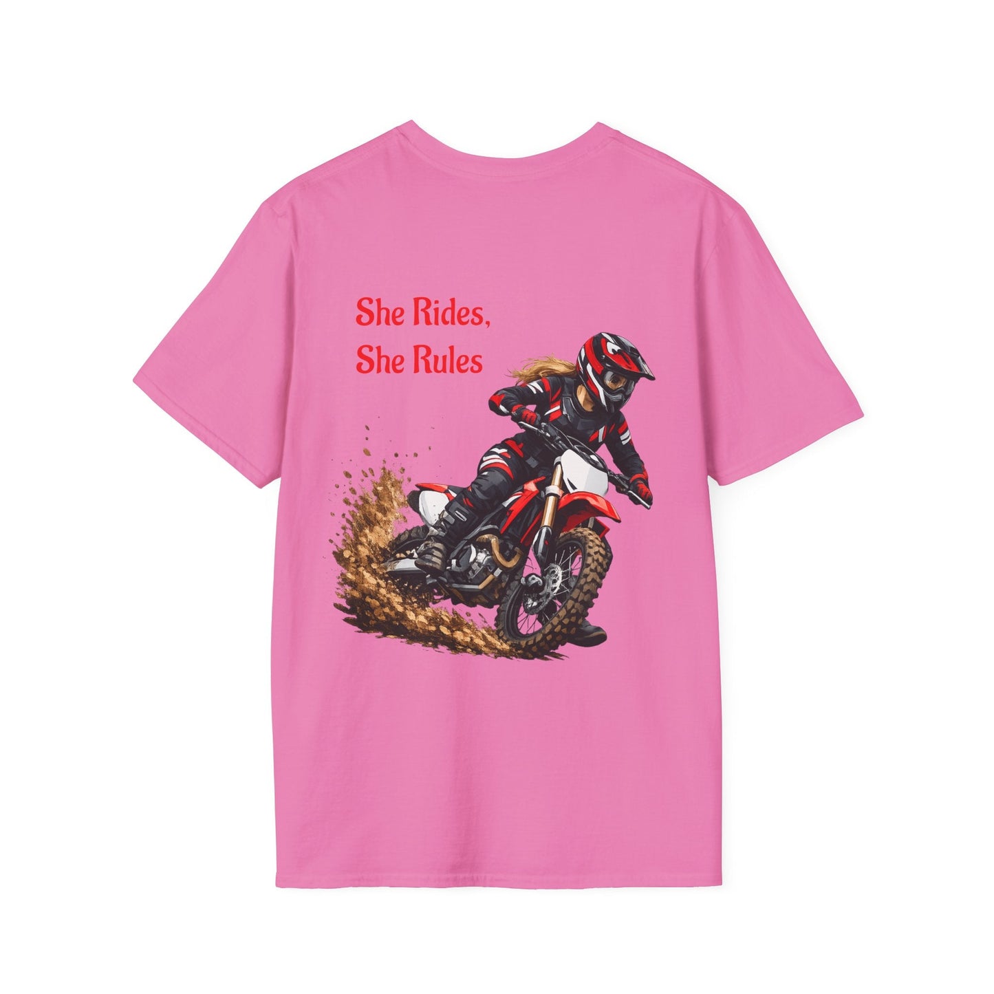 She Rides, She Rules Dirt Bike T-Shirt - SJM Print Store