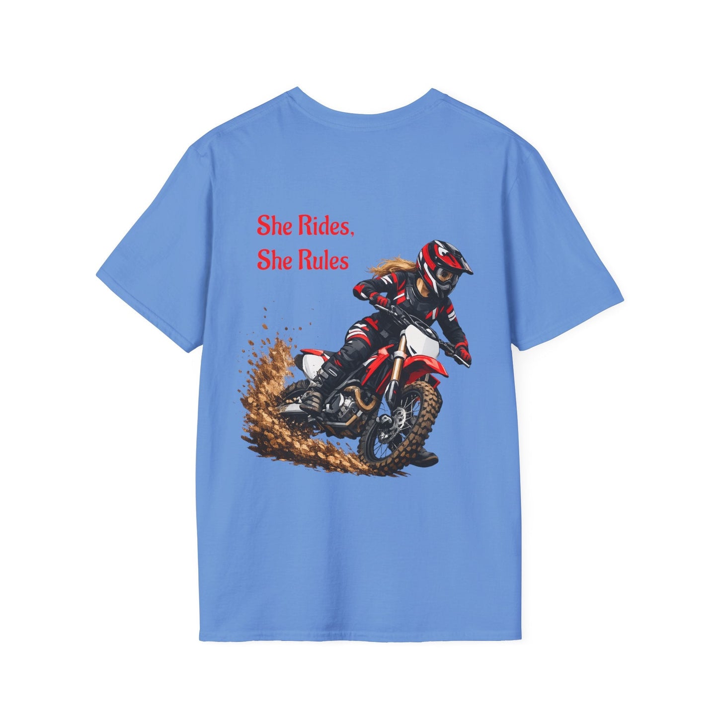 She Rides, She Rules Dirt Bike T-Shirt - SJM Print Store