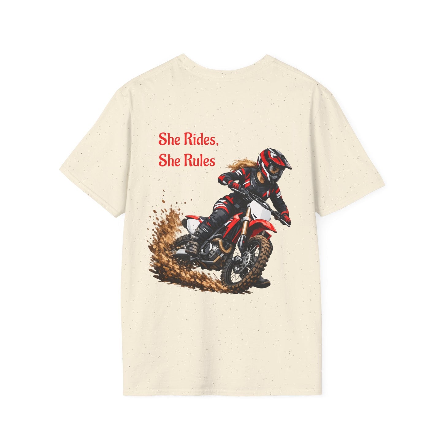 She Rides, She Rules Dirt Bike T-Shirt - SJM Print Store