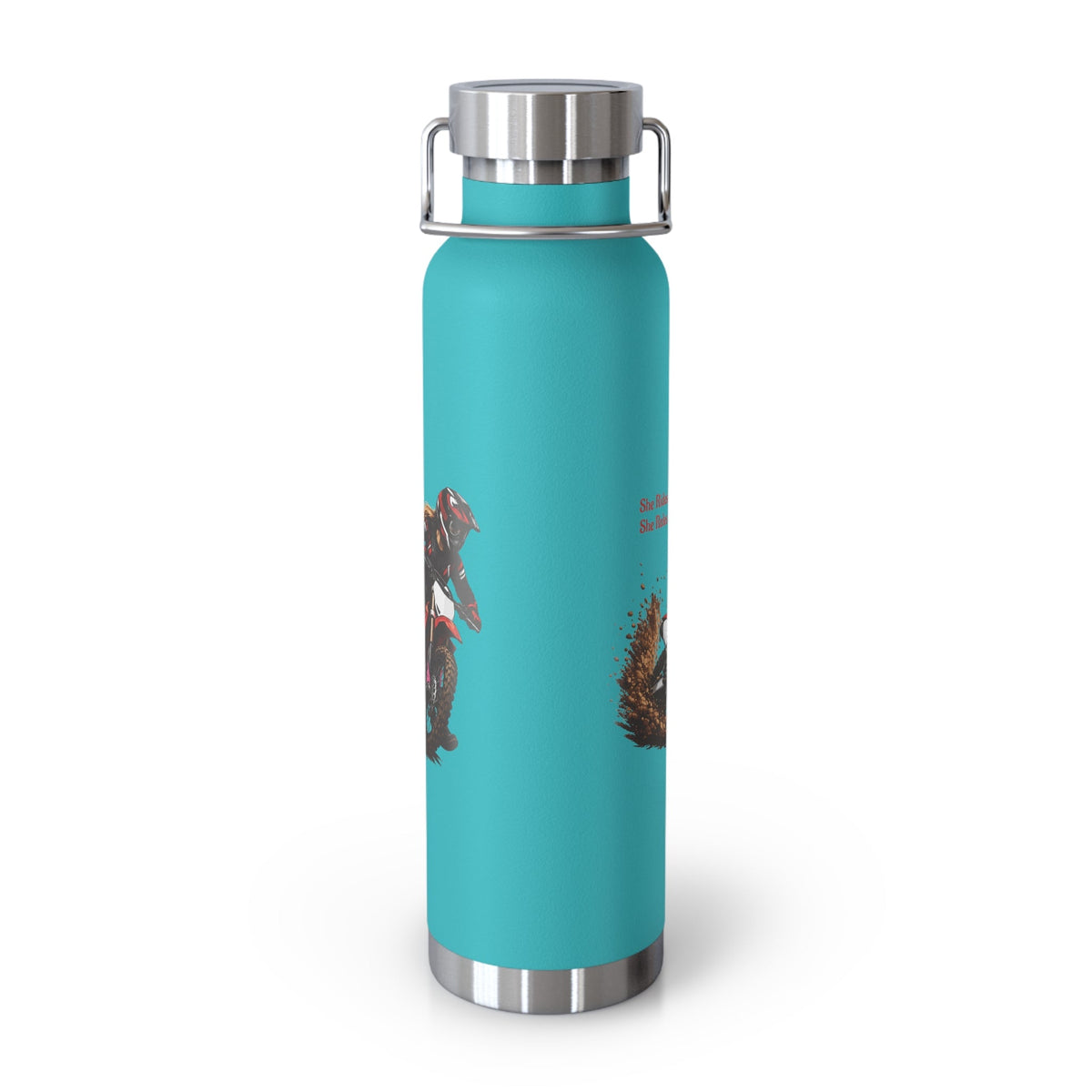 She Rides She Rules Motocross Insulated Flask - SJM Print Store