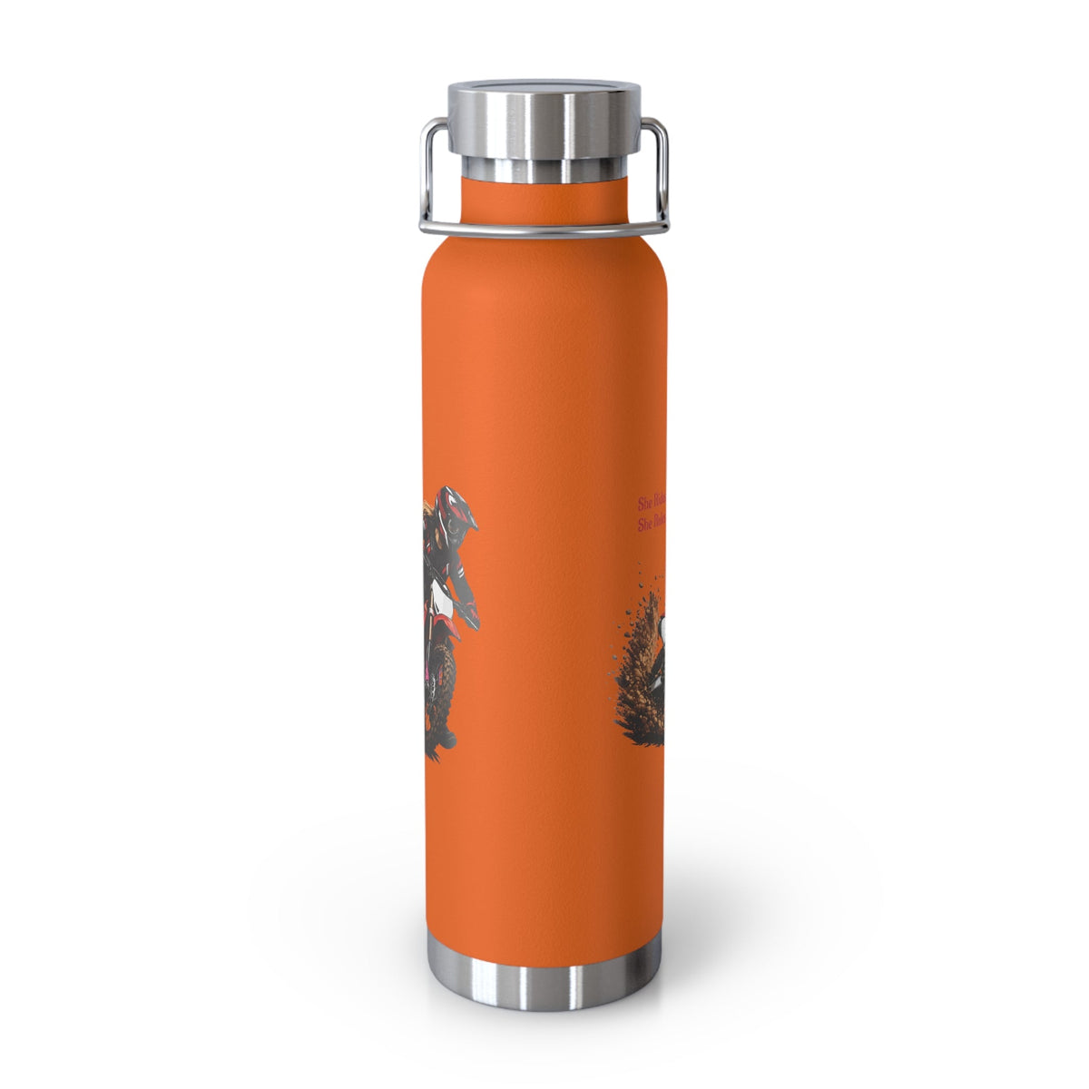 She Rides She Rules Motocross Insulated Flask - SJM Print Store