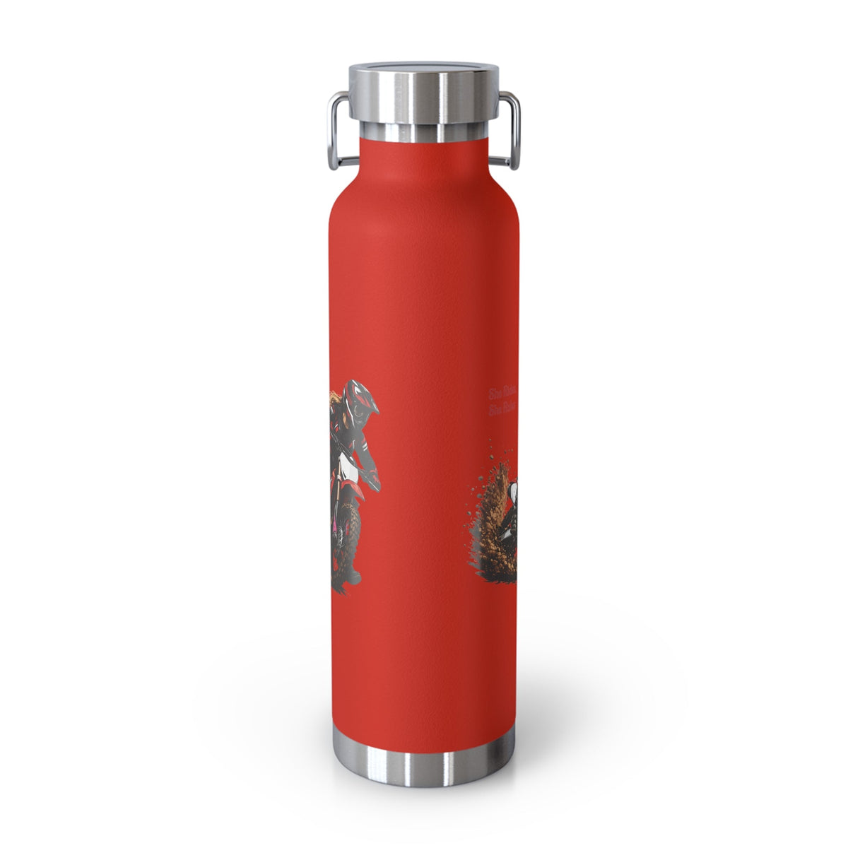 She Rides She Rules Motocross Insulated Flask - SJM Print Store