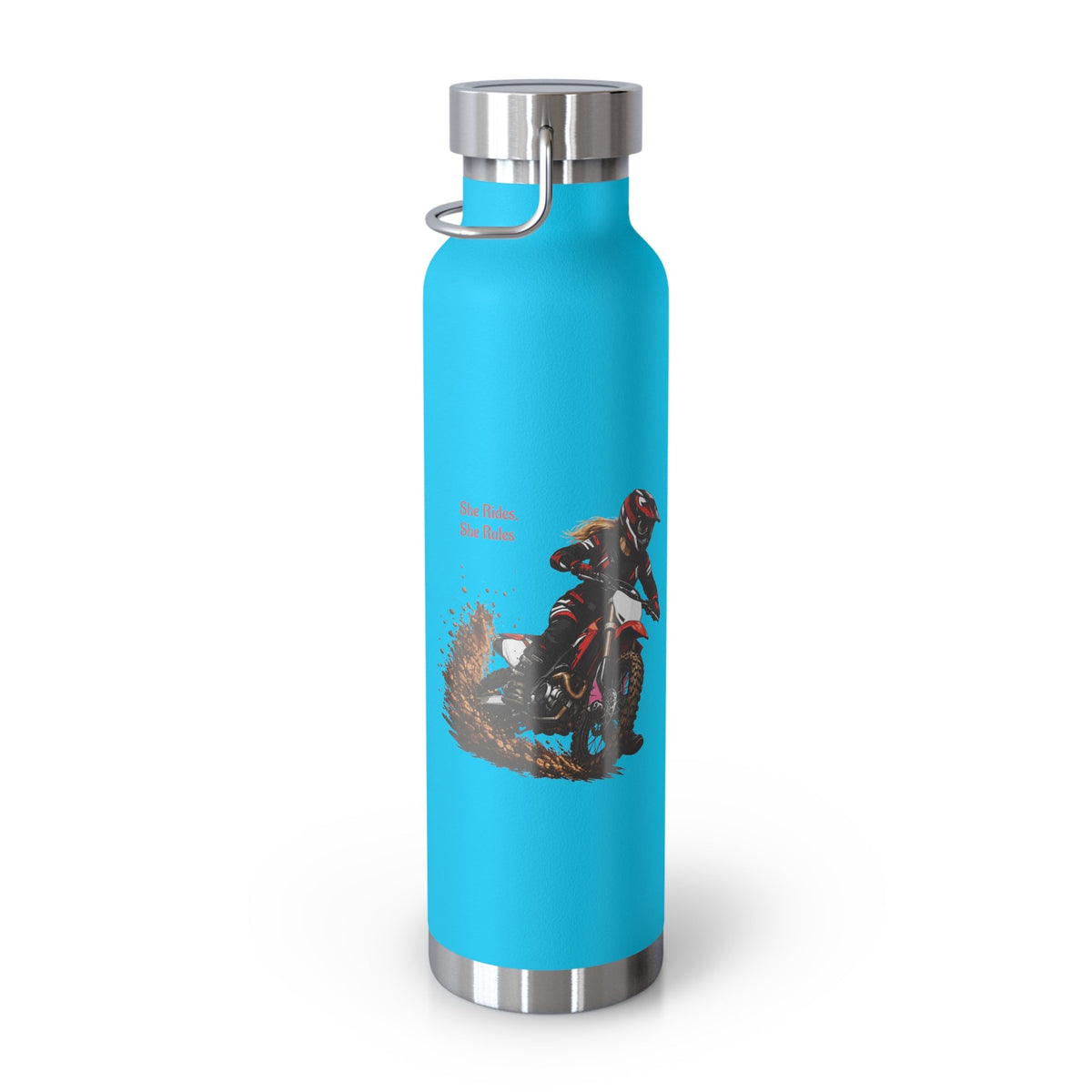 She Rides She Rules Motocross Insulated Flask - SJM Print Store