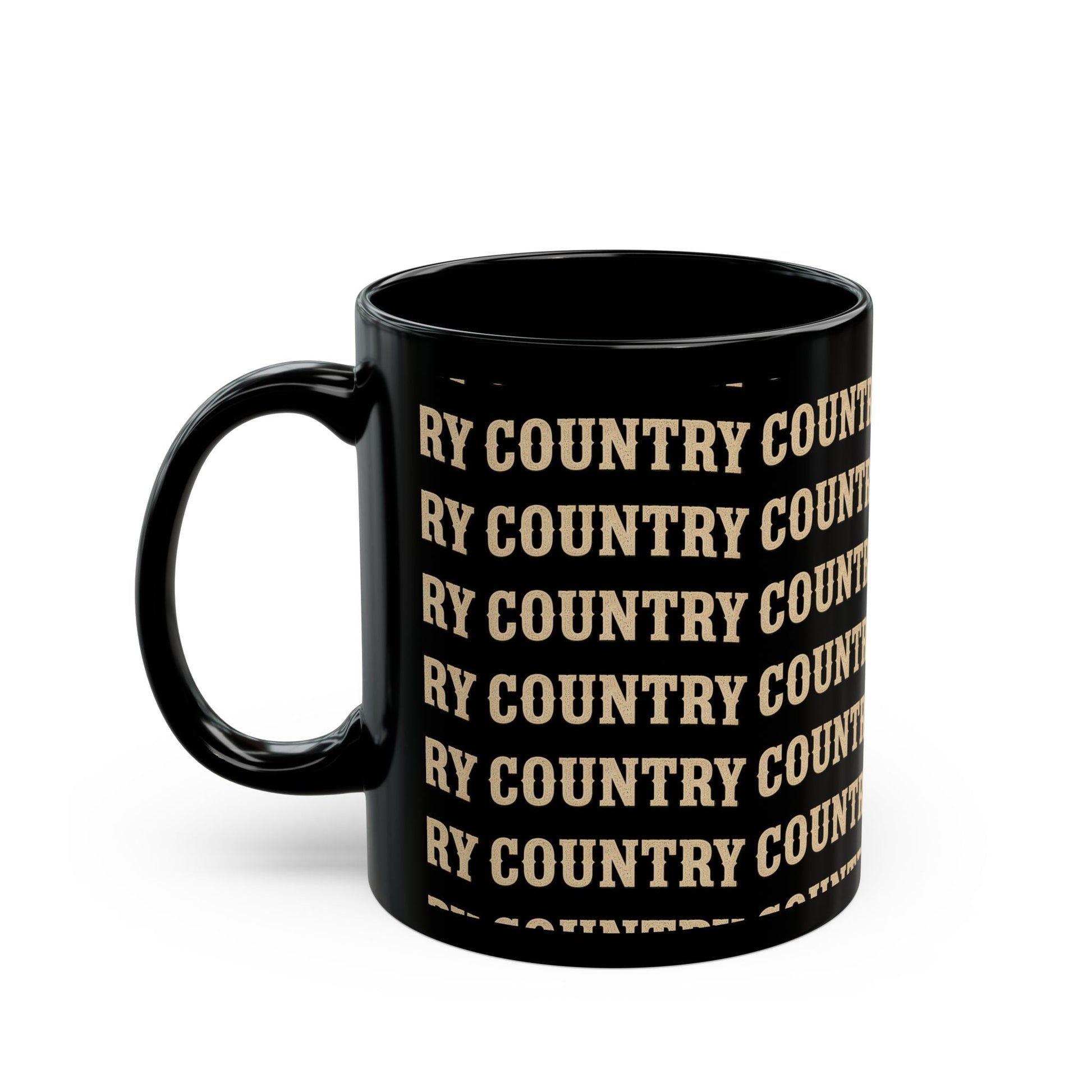 Simple Country Black Mug - SJM Print Store