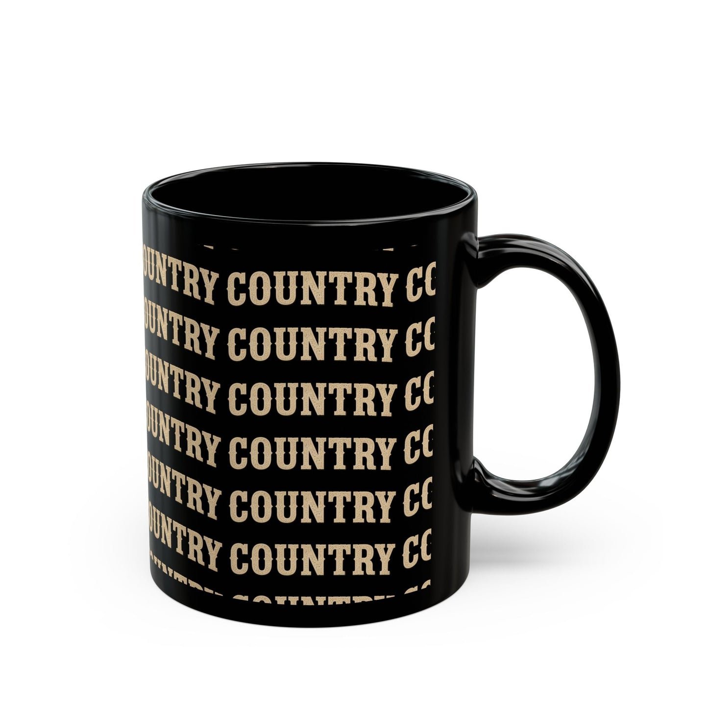 Simple Country Black Mug - SJM Print Store