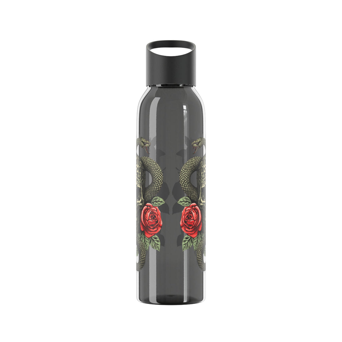 Skull Snake & Roses Water Bottle | Gothic Tattoo Inspired 21.9oz Drinks Bottle - SJM Print Store