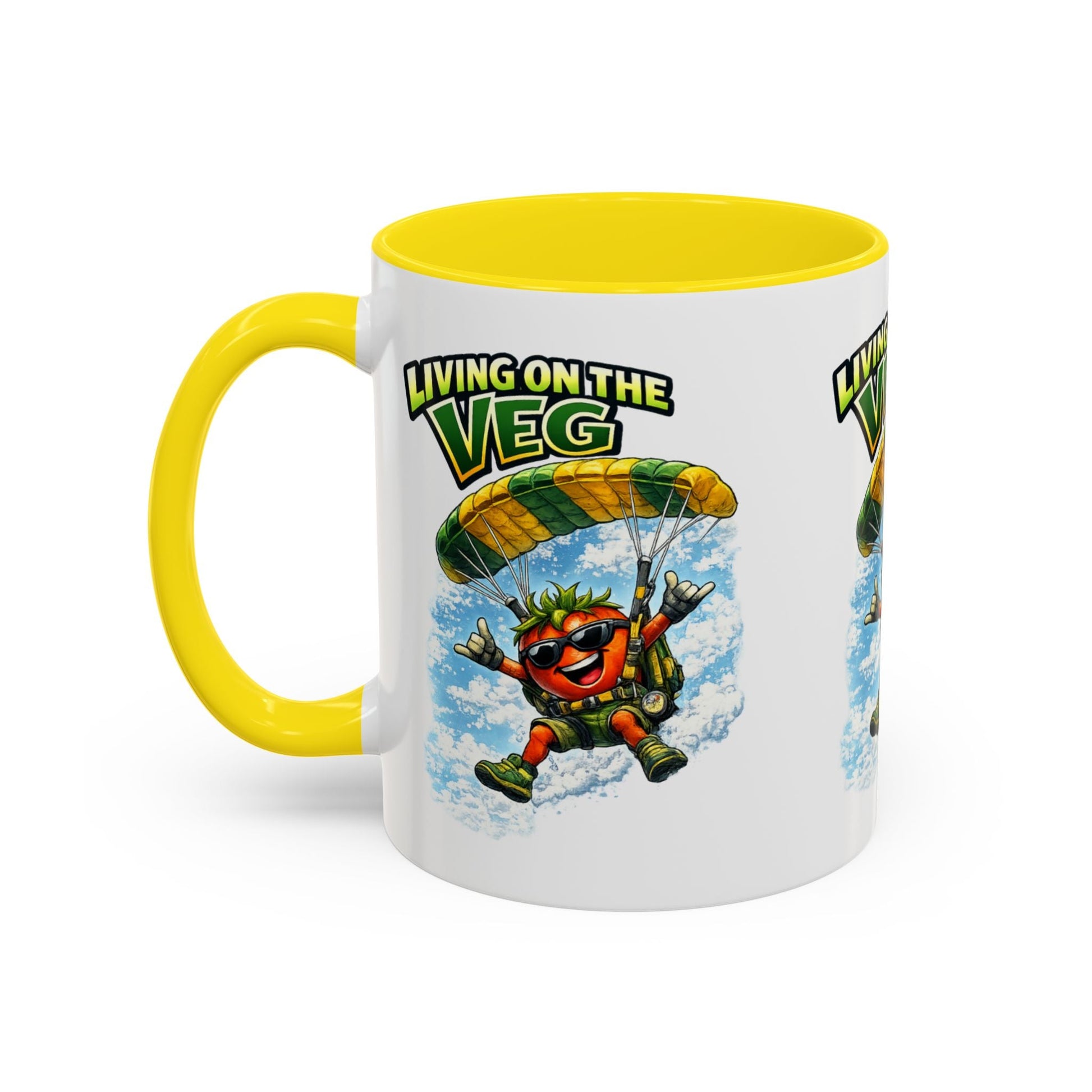Sky Diving Tomato Mug - SJM Print Store