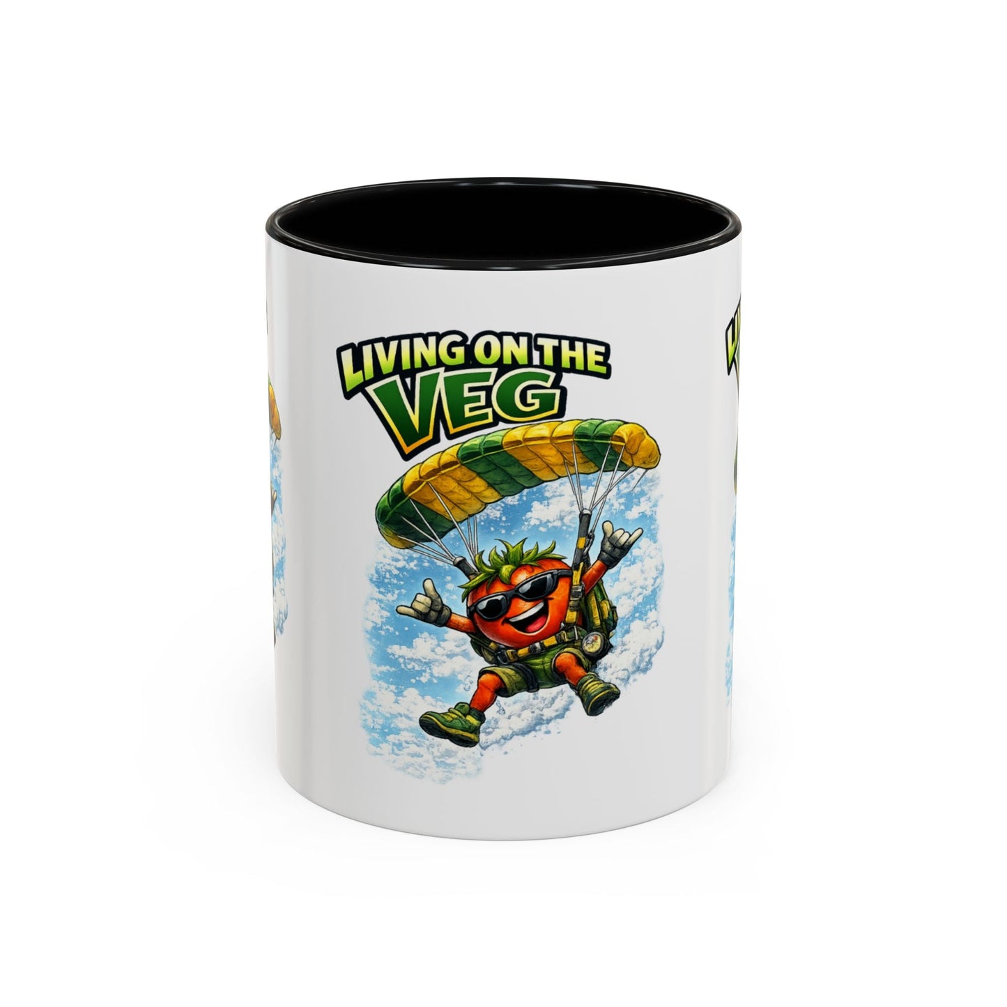 Sky Diving Tomato Mug - SJM Print Store