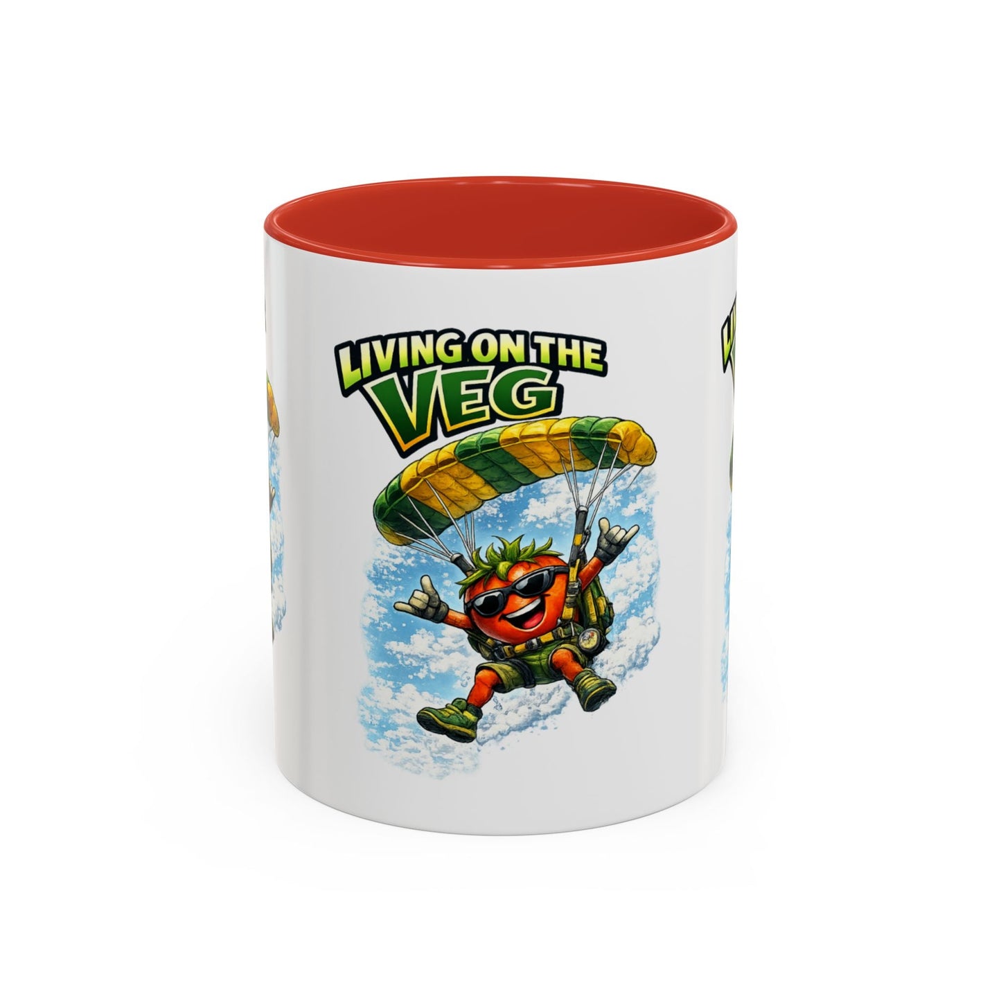 Sky Diving Tomato Mug - SJM Print Store