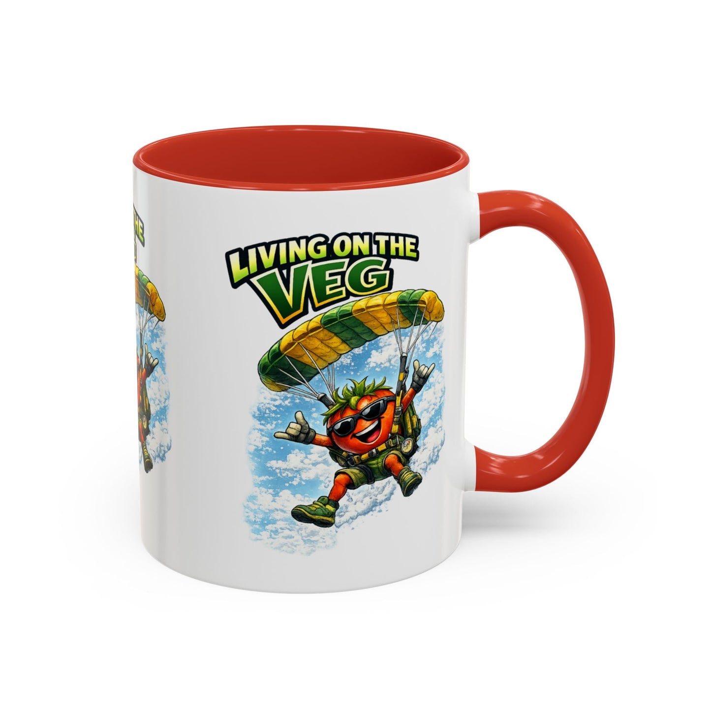 Sky Diving Tomato Mug - SJM Print Store
