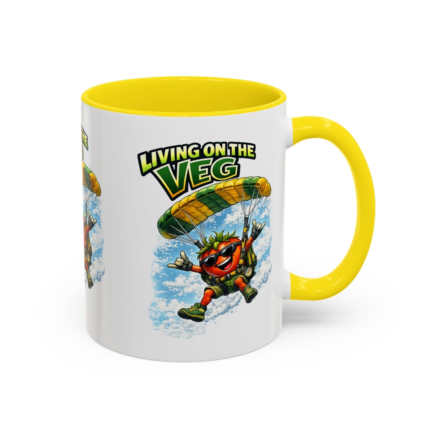 Sky Diving Tomato Mug - SJM Print Store