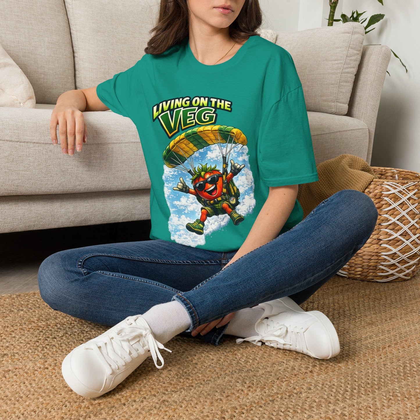 Sky Diving Tomato T-Shirt - SJM Print Store