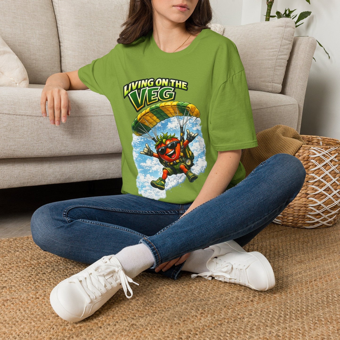 Sky Diving Tomato T-Shirt - SJM Print Store