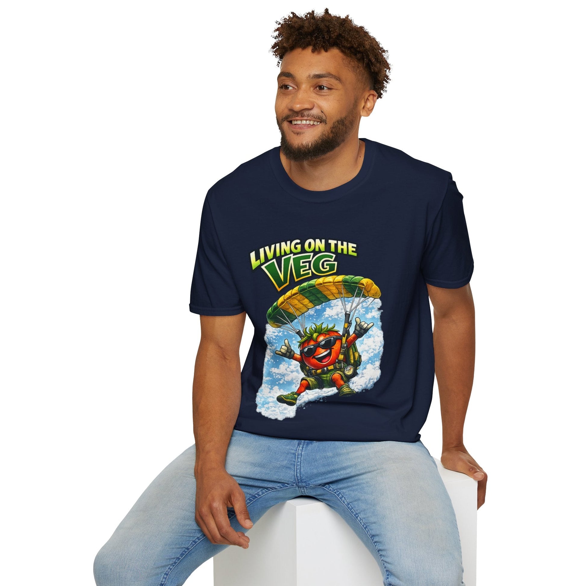 Sky Diving Tomato T-Shirt - SJM Print Store