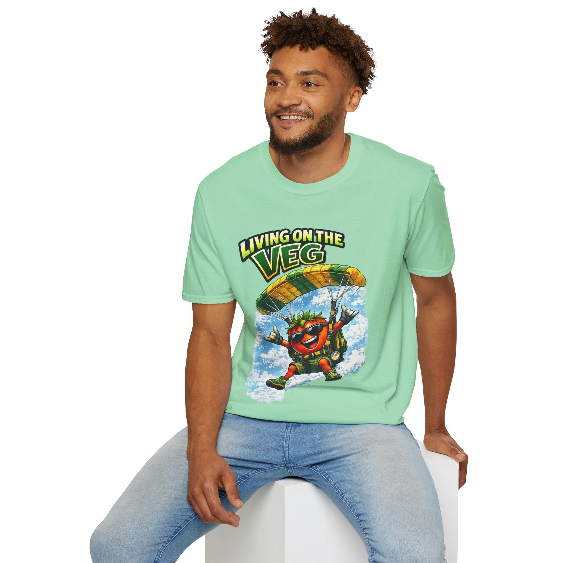 Sky Diving Tomato T-Shirt - SJM Print Store