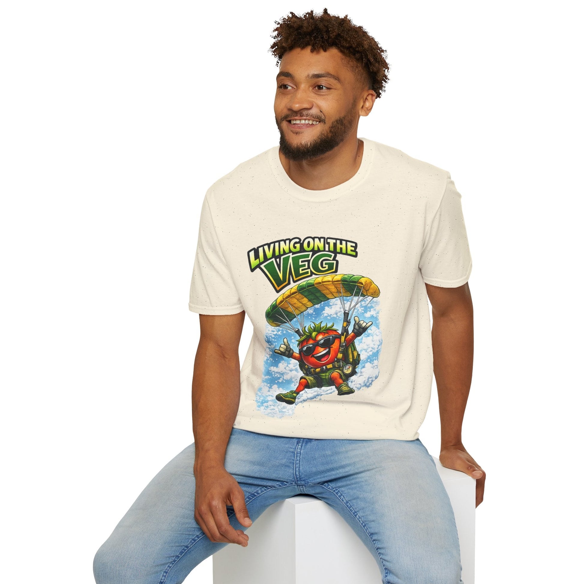 Sky Diving Tomato T-Shirt - SJM Print Store