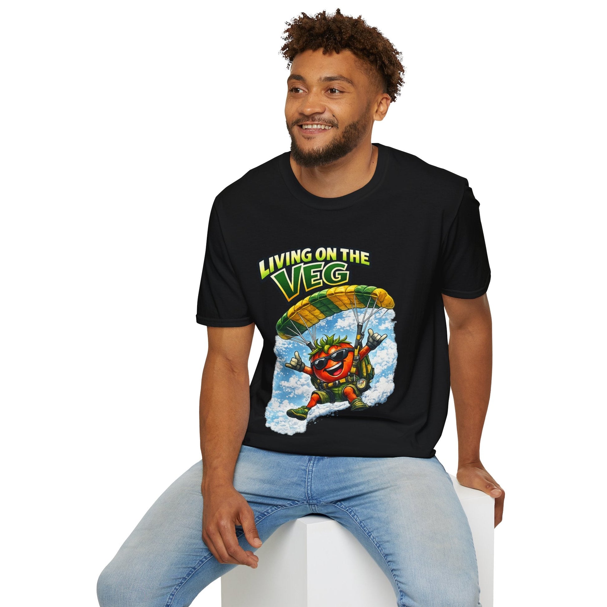 Sky Diving Tomato T-Shirt - SJM Print Store
