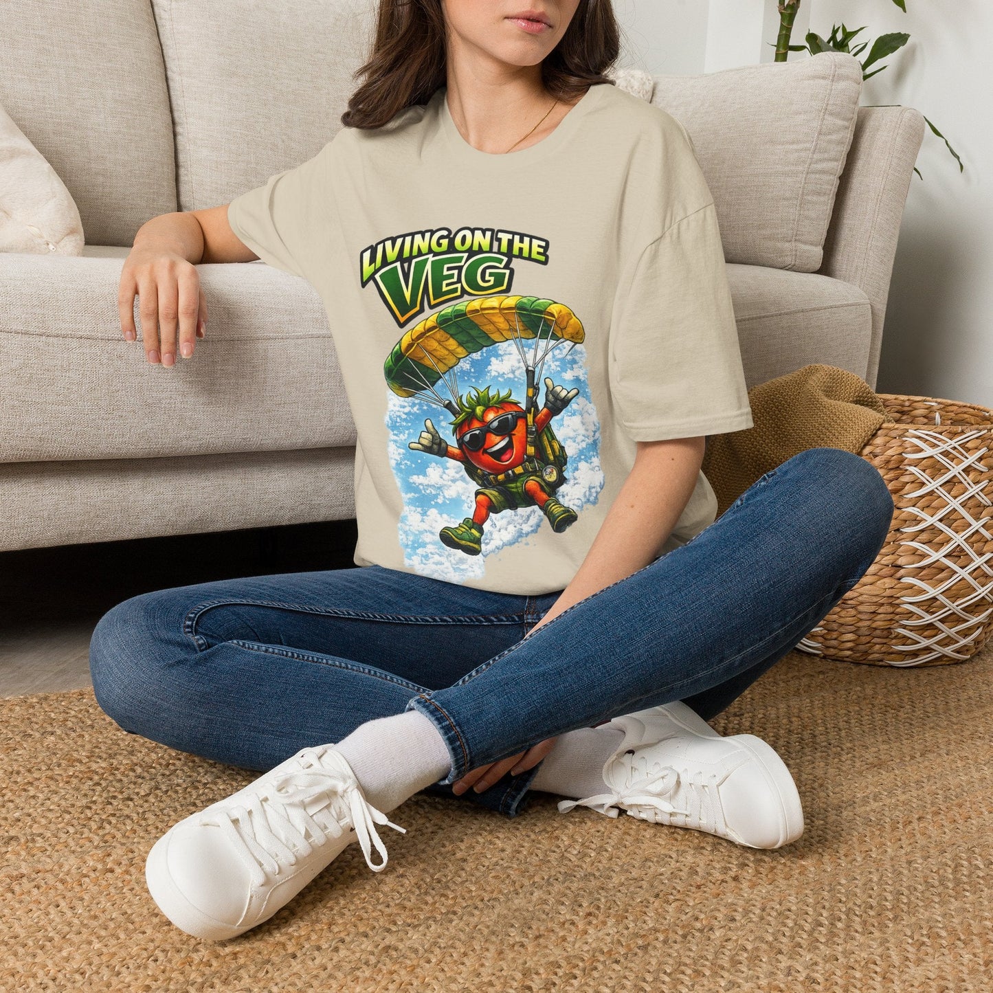 Sky Diving Tomato T-Shirt - SJM Print Store