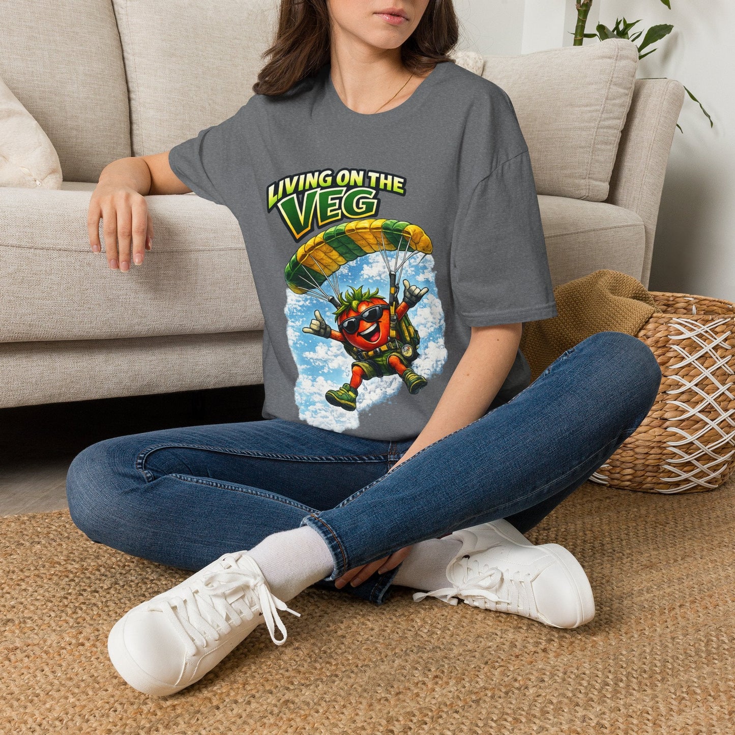 Sky Diving Tomato T-Shirt - SJM Print Store