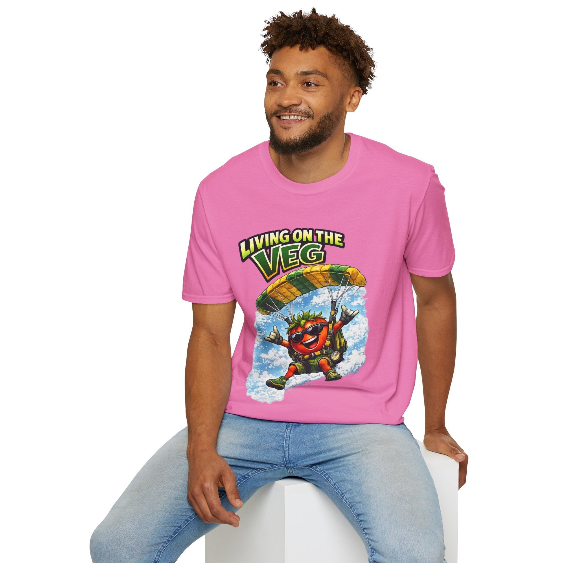Sky Diving Tomato T-Shirt - SJM Print Store