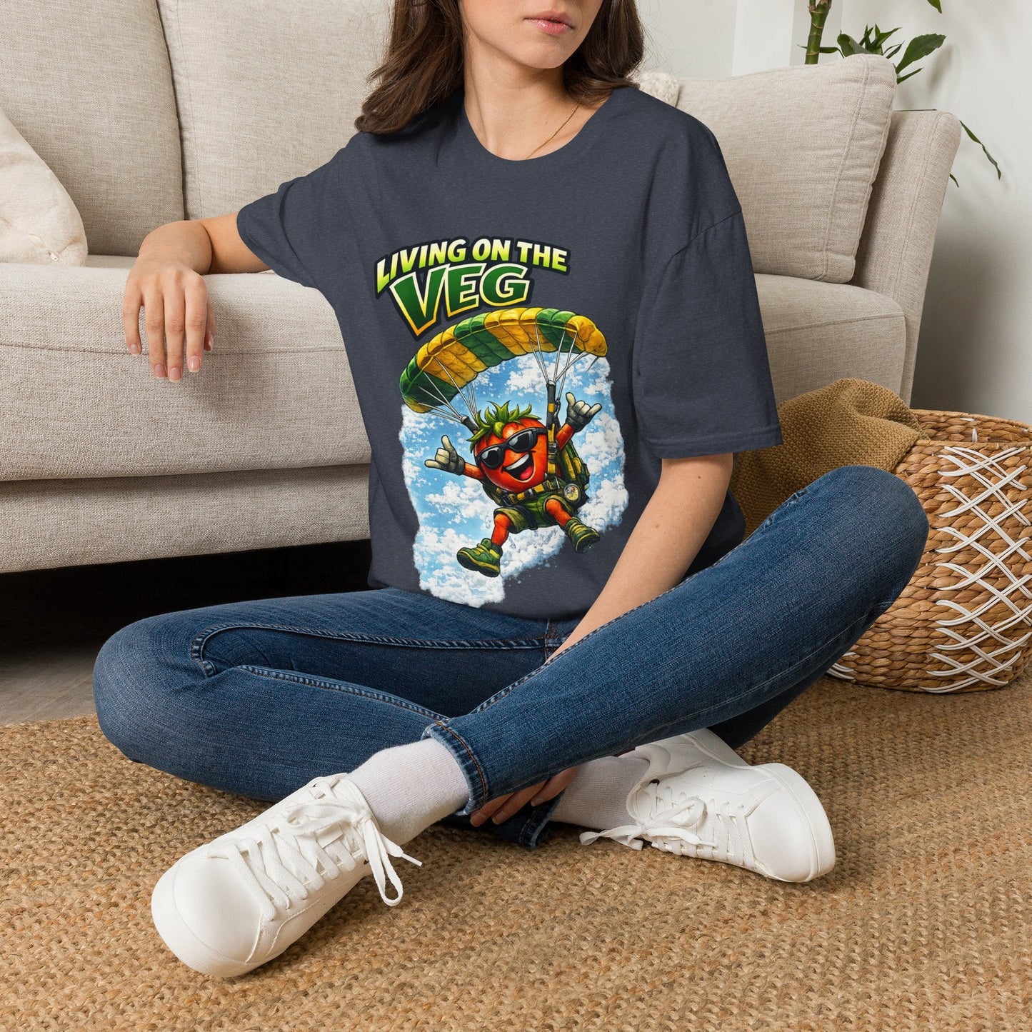Sky Diving Tomato T-Shirt - SJM Print Store