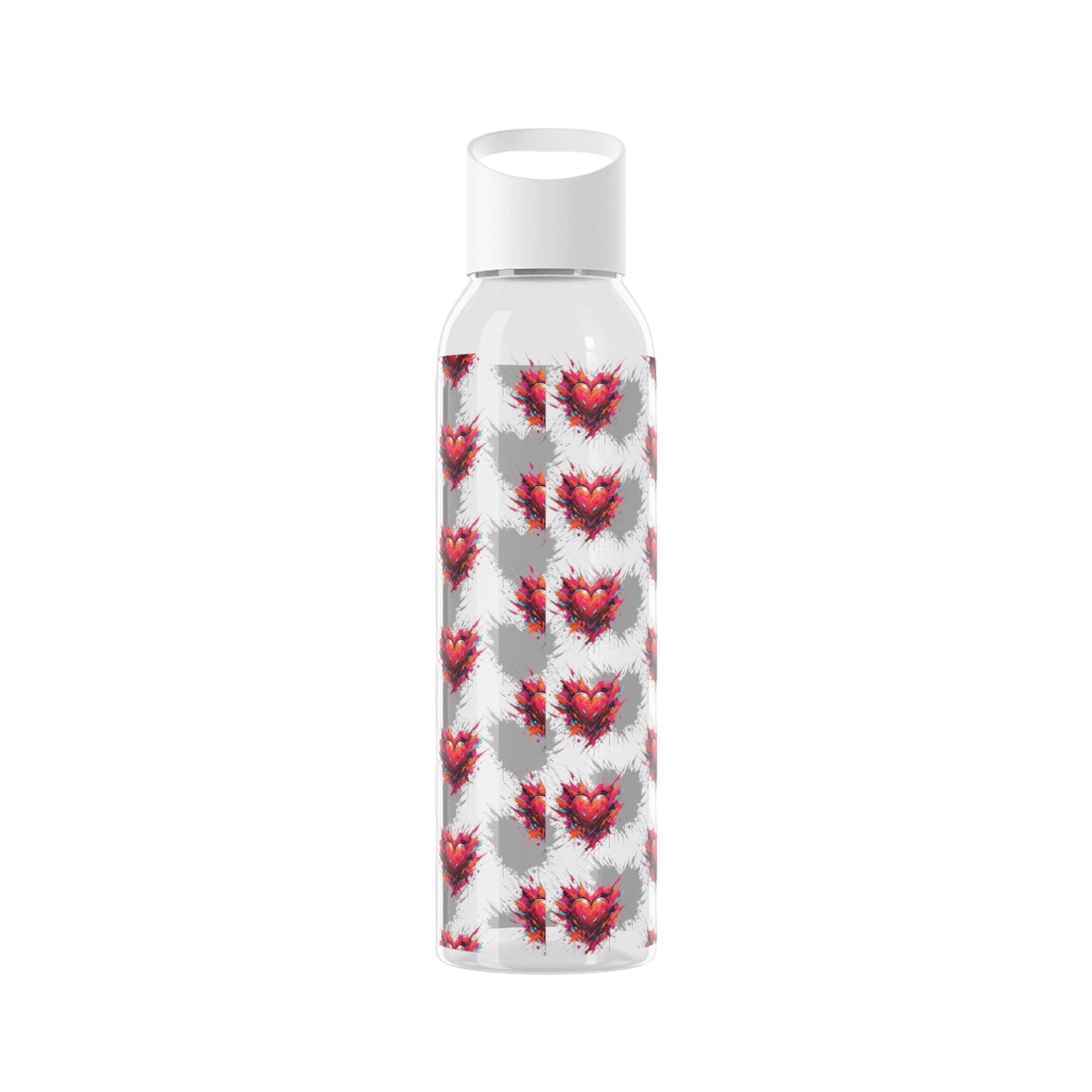Sky Water Bottle â€” Heart Design Self - Love Water Bottle for Daily Hydration - SJM Print Store