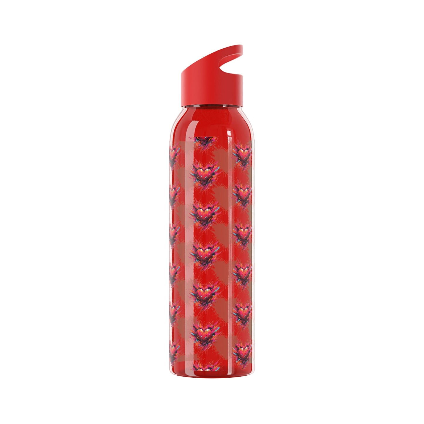 Sky Water Bottle â€” Heart Design Self - Love Water Bottle for Daily Hydration - SJM Print Store