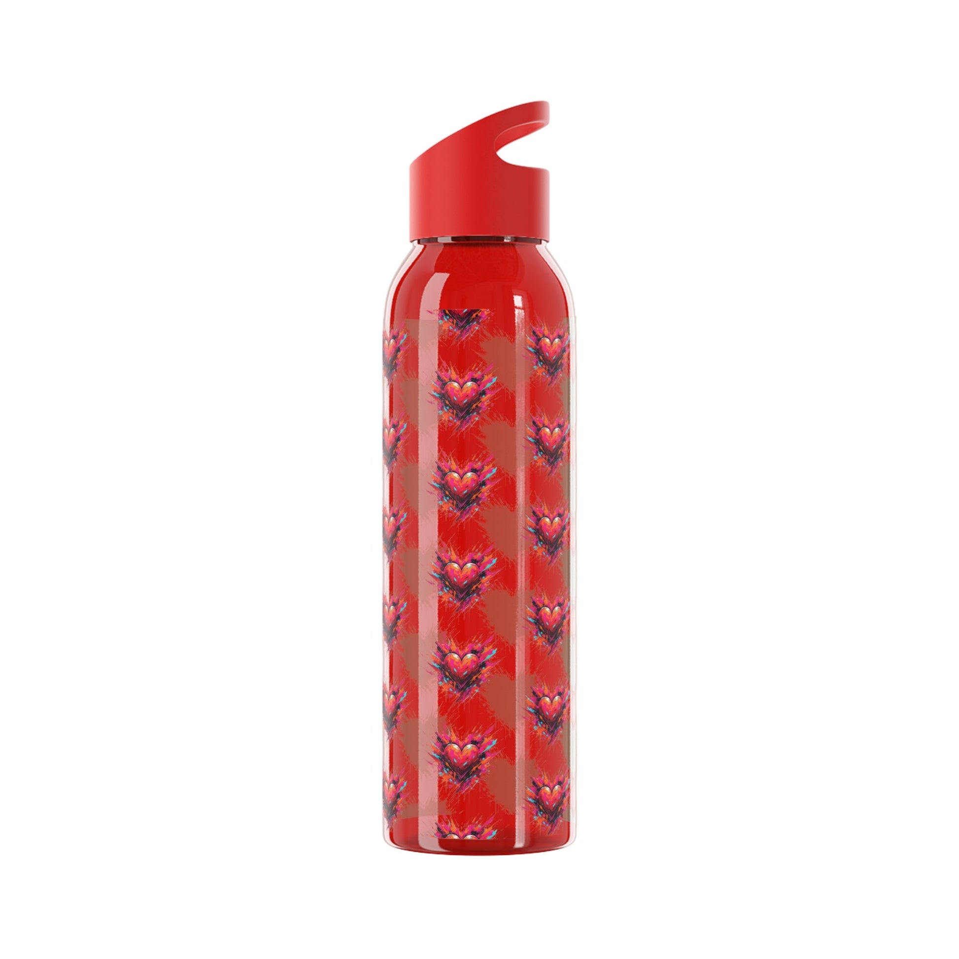Sky Water Bottle â€” Heart Design Self - Love Water Bottle for Daily Hydration - SJM Print Store