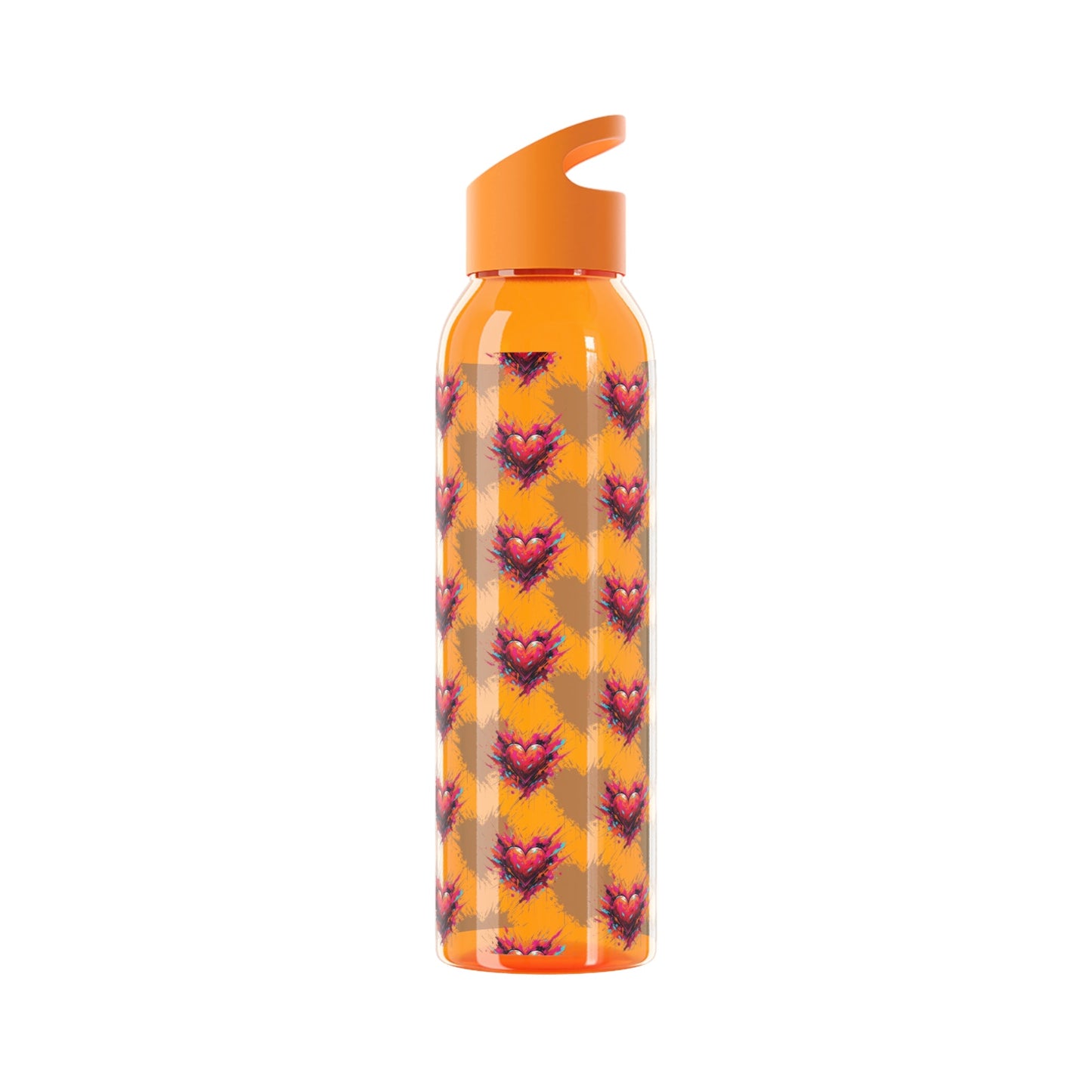 Sky Water Bottle â€” Heart Design Self - Love Water Bottle for Daily Hydration - SJM Print Store