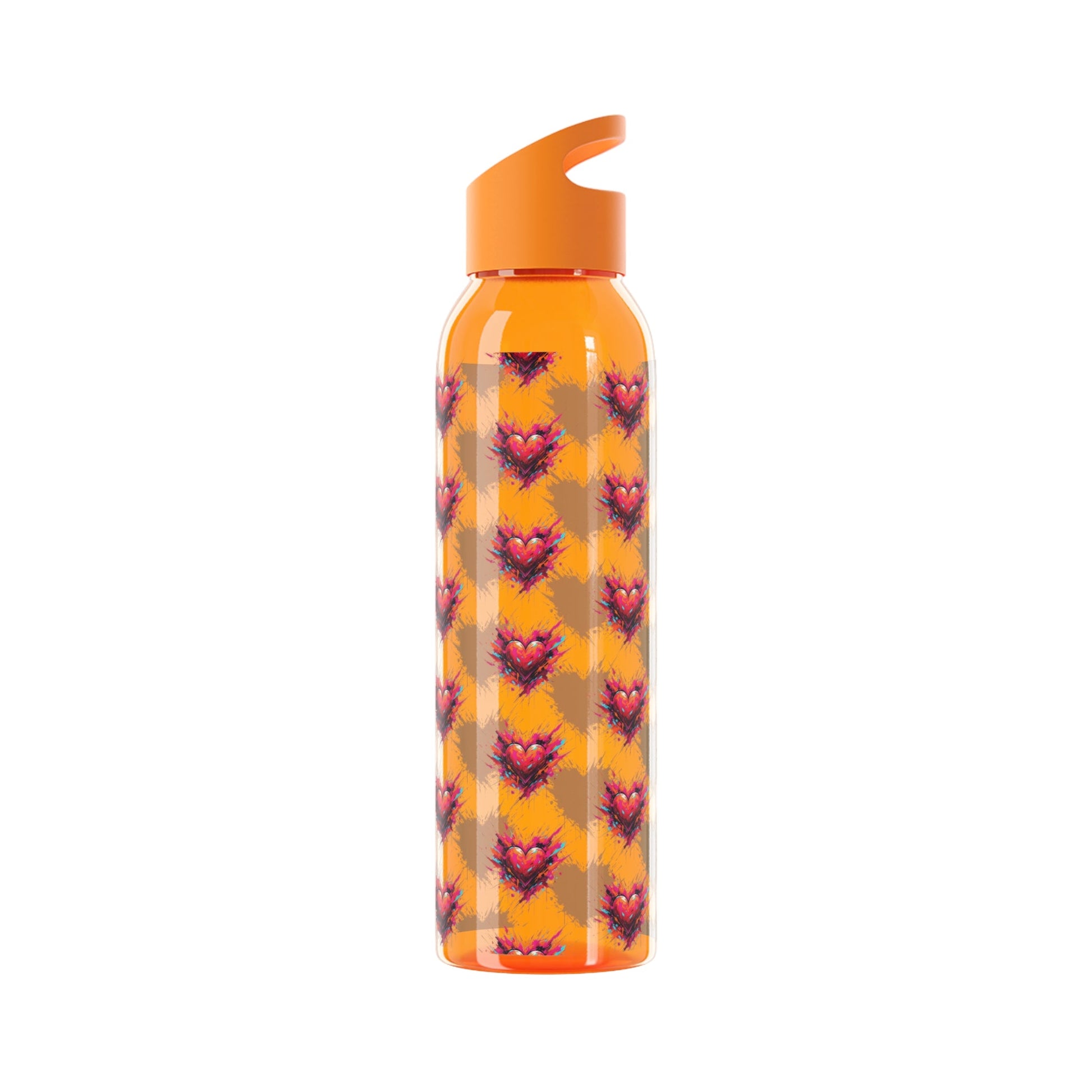 Sky Water Bottle â€” Heart Design Self - Love Water Bottle for Daily Hydration - SJM Print Store