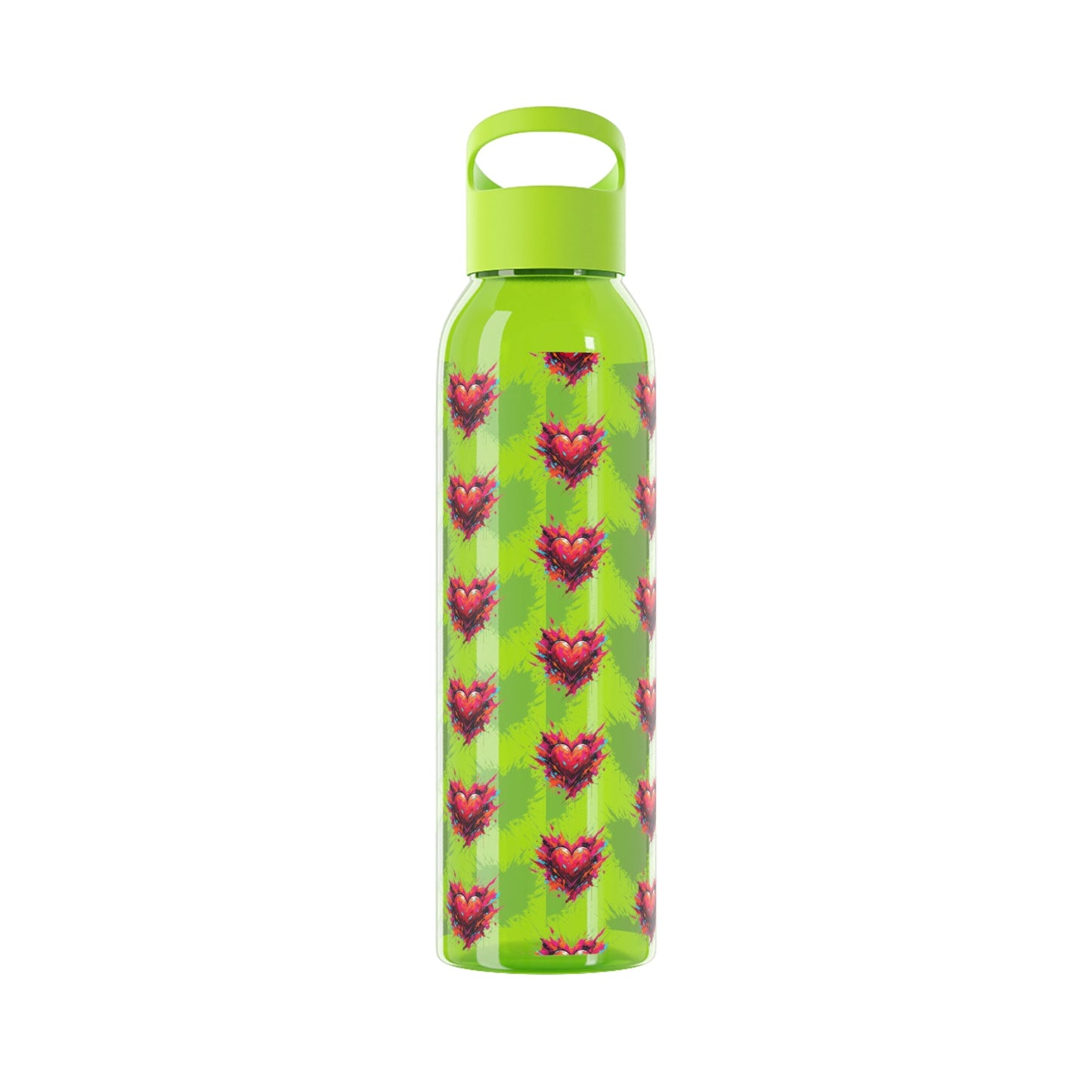 Sky Water Bottle â€” Heart Design Self - Love Water Bottle for Daily Hydration - SJM Print Store