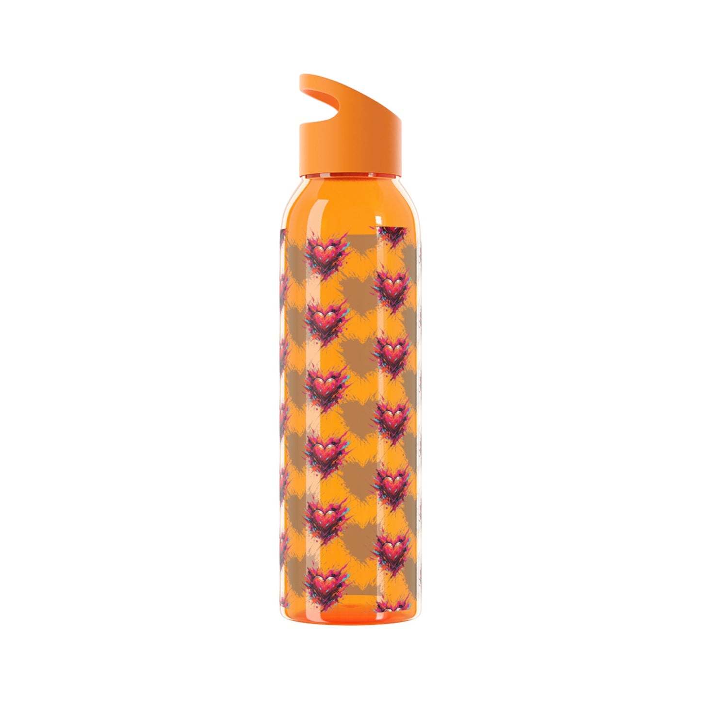 Sky Water Bottle â€” Heart Design Self - Love Water Bottle for Daily Hydration - SJM Print Store