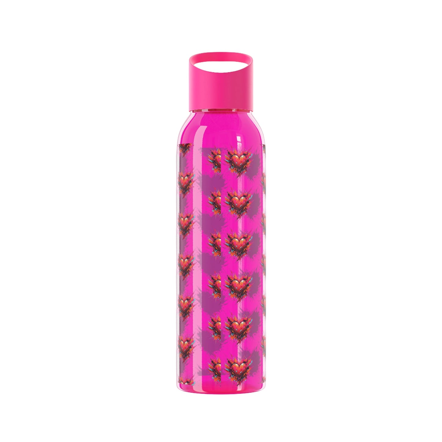 Sky Water Bottle â€” Heart Design Self - Love Water Bottle for Daily Hydration - SJM Print Store