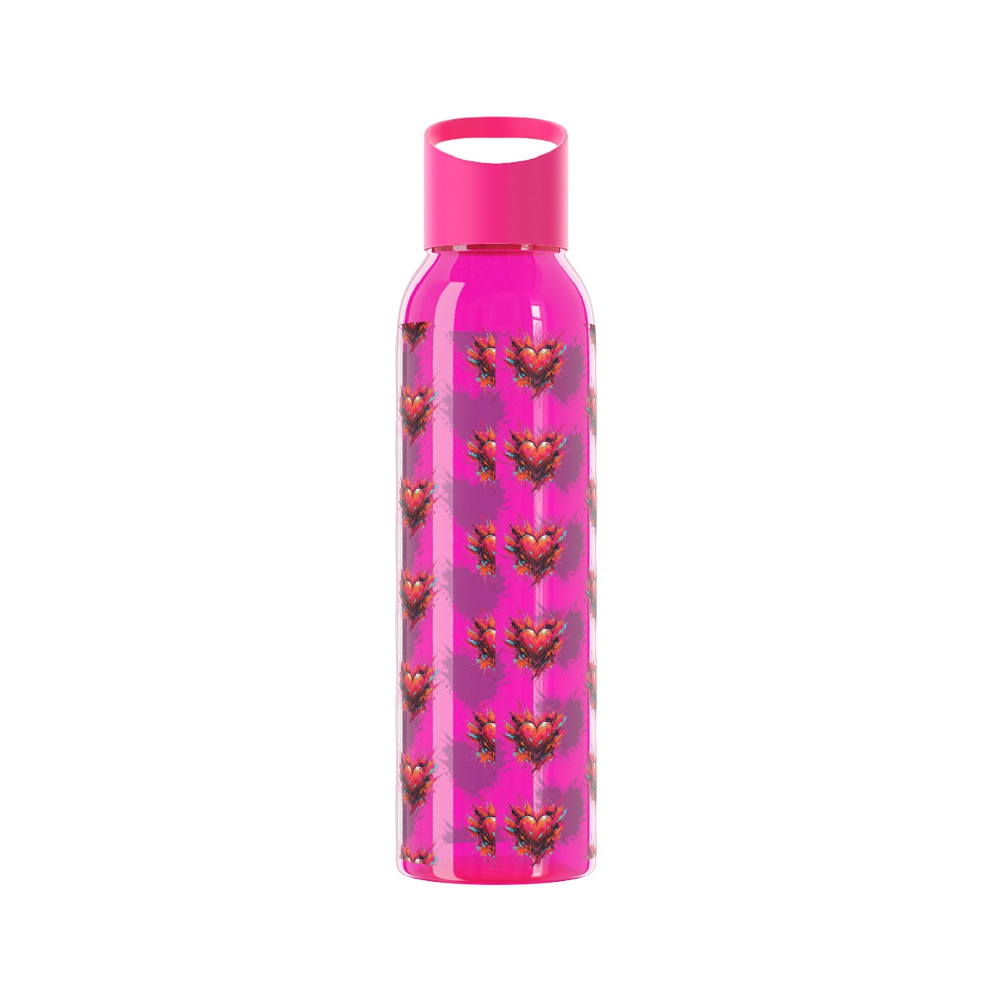 Sky Water Bottle â€” Heart Design Self - Love Water Bottle for Daily Hydration - SJM Print Store