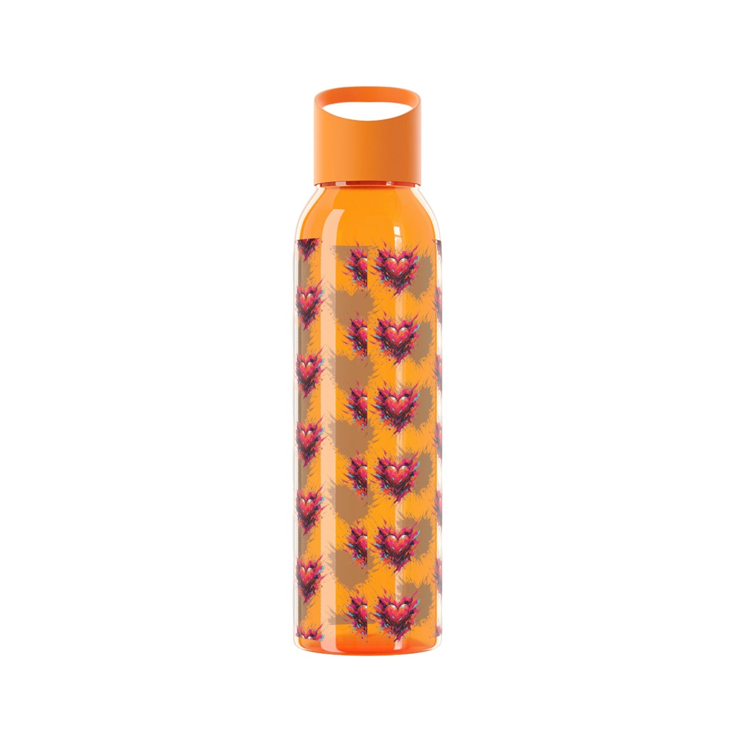 Sky Water Bottle â€” Heart Design Self - Love Water Bottle for Daily Hydration - SJM Print Store