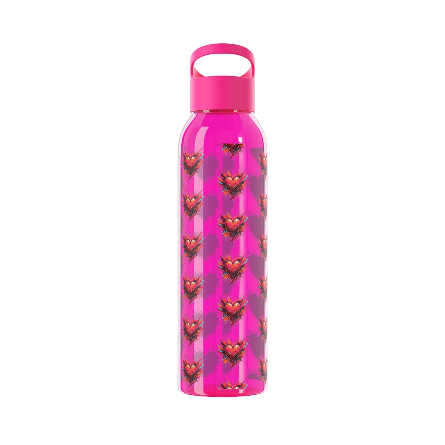 Sky Water Bottle â€” Heart Design Self - Love Water Bottle for Daily Hydration - SJM Print Store