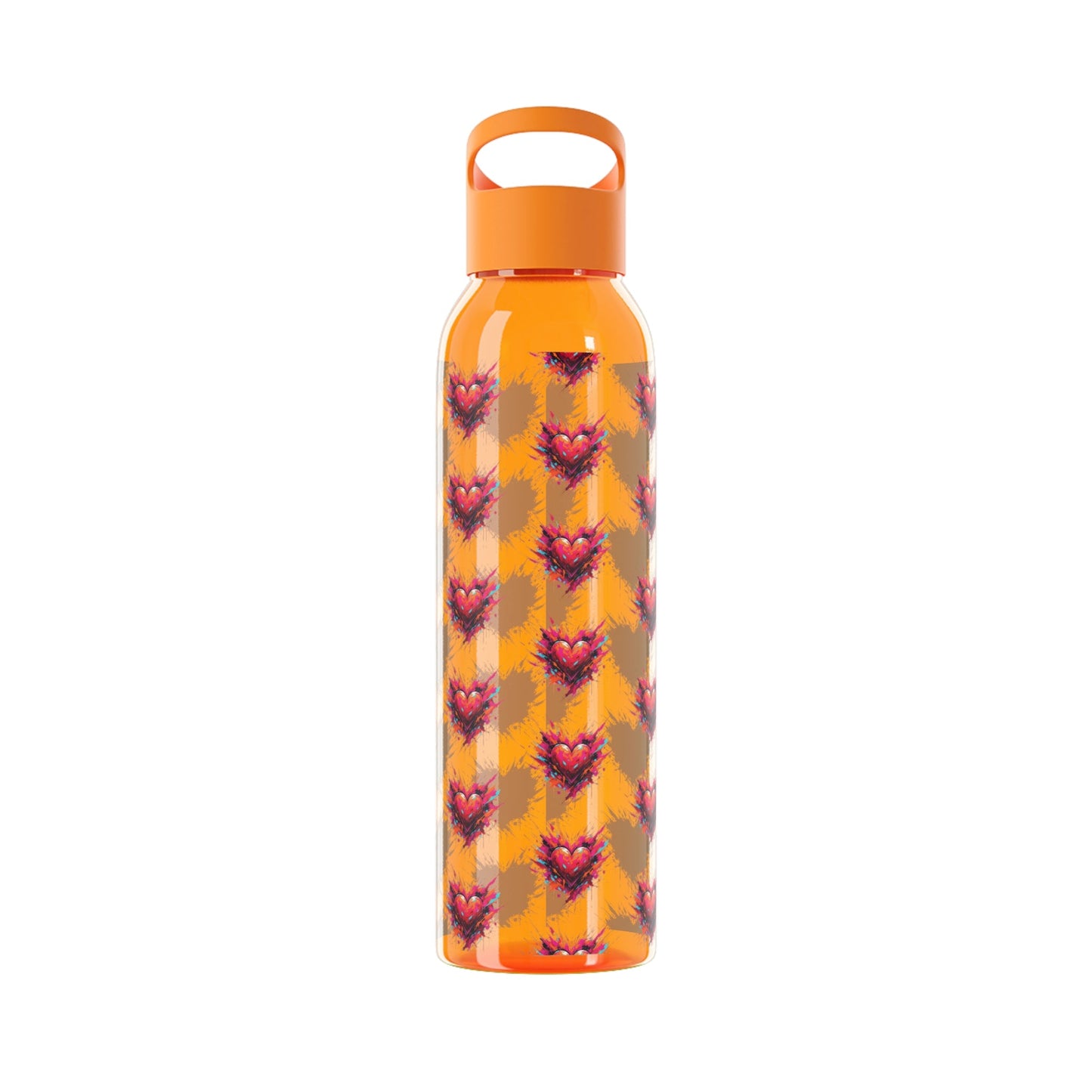 Sky Water Bottle â€” Heart Design Self - Love Water Bottle for Daily Hydration - SJM Print Store