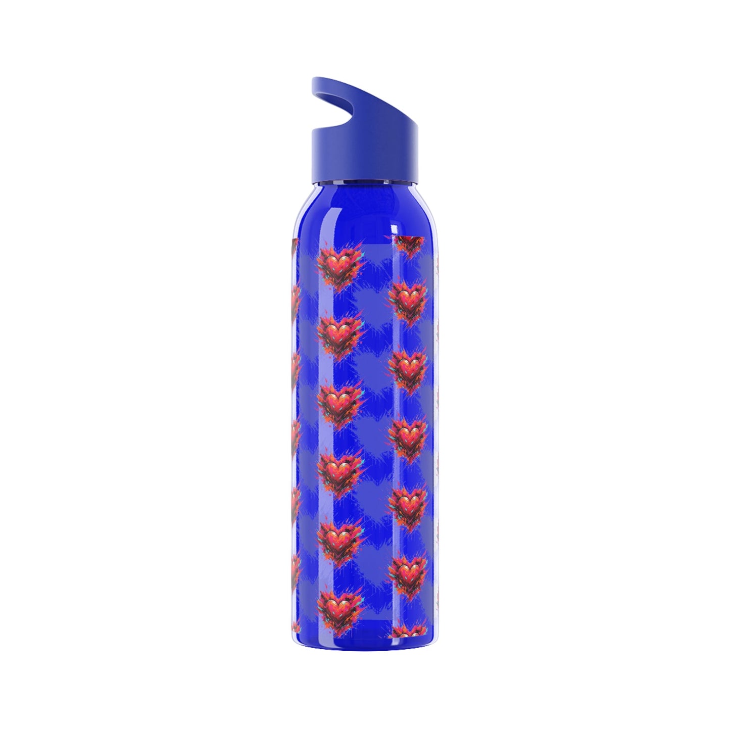 Sky Water Bottle â€” Heart Design Self - Love Water Bottle for Daily Hydration - SJM Print Store