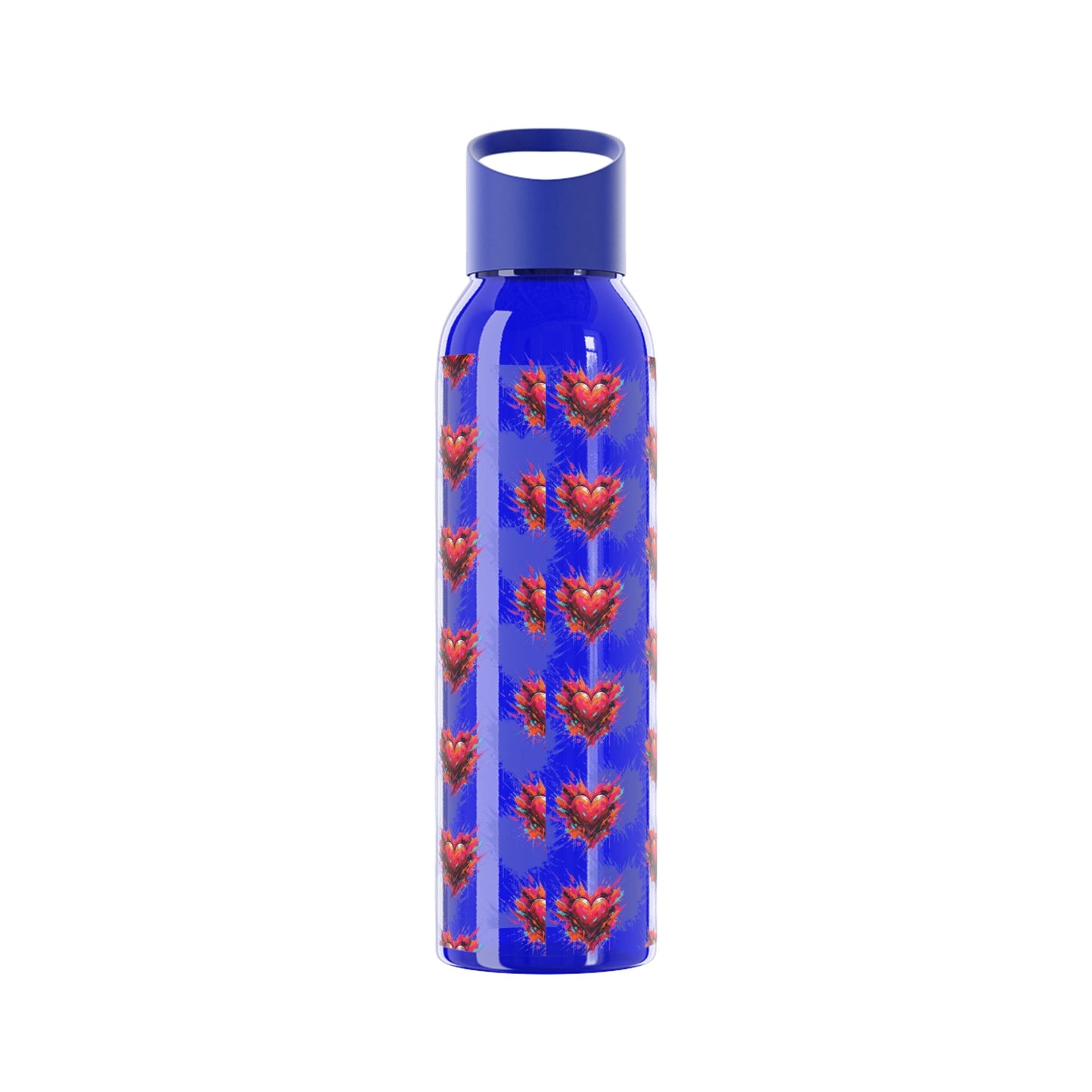 Sky Water Bottle â€” Heart Design Self - Love Water Bottle for Daily Hydration - SJM Print Store
