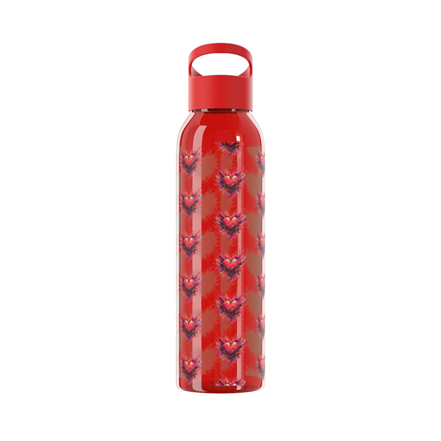 Sky Water Bottle â€” Heart Design Self - Love Water Bottle for Daily Hydration - SJM Print Store