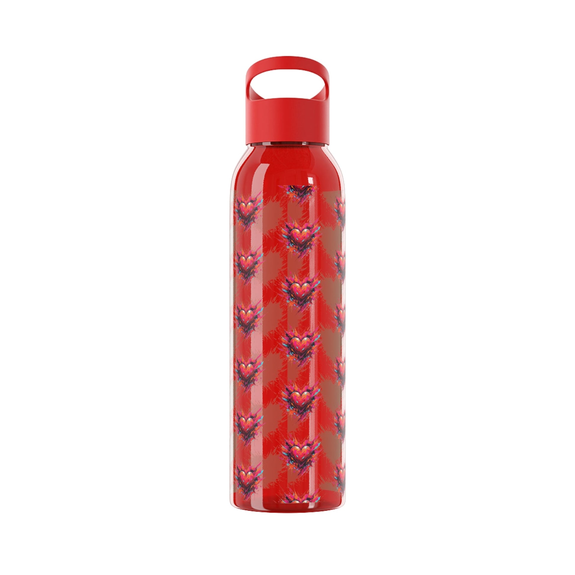 Sky Water Bottle â€” Heart Design Self - Love Water Bottle for Daily Hydration - SJM Print Store